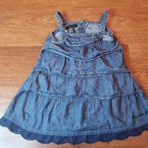 Calvin Klien Jean Ruffle Hem Dress.